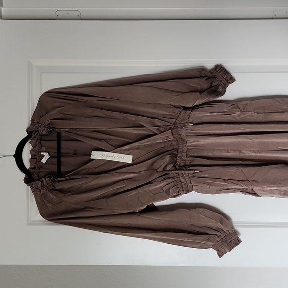 Mustard Seed Pants & Jumpsuits Mocha Jumpsuit By Mustard Seed